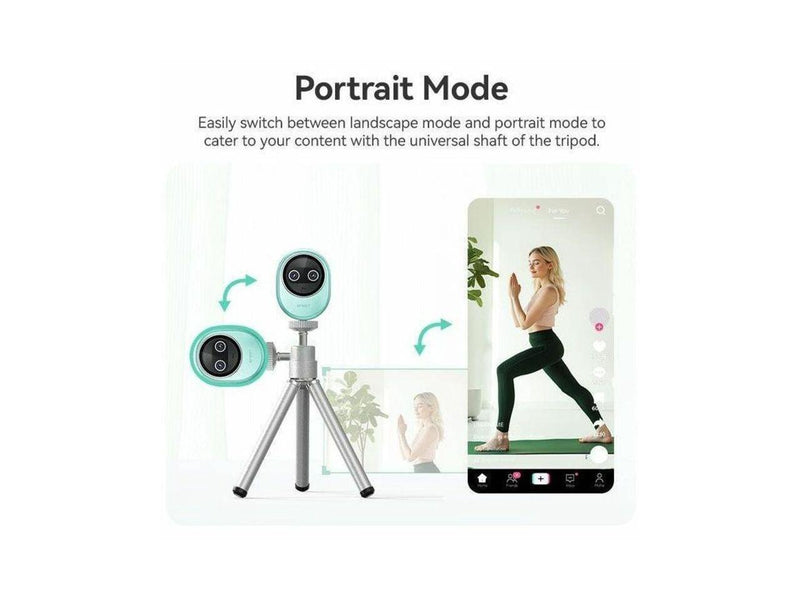 EMEET Piko+ (White) - Dual-lens Webcam with one 4K 1/2.55" Sony Lens and one AI