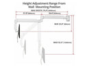 SIIG Medical Grade Single 32 inch Monitor Long Arm Wall Mount 17.6 lbs-White -