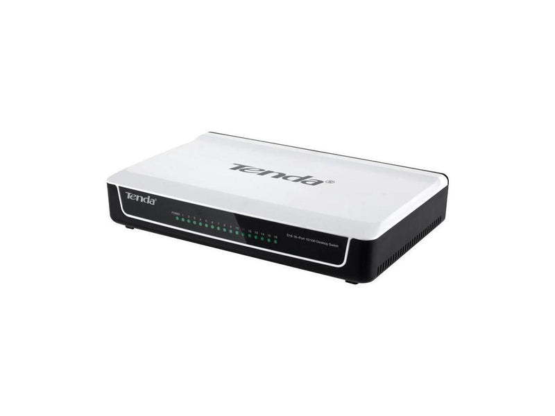 Tenda S16 16-Port 10/100M Ethernet Switch - Plastic Case