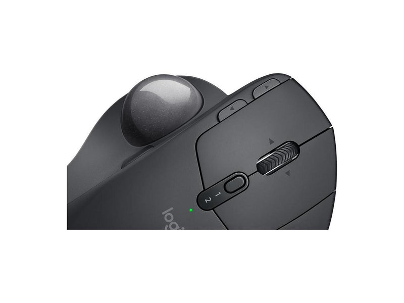 Logitech MX Ergo Wireless Trackball Mouse Adjustable Ergonomic Design, Control