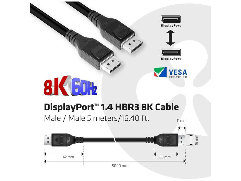 CLUB 3D CAC-1061 5M DP 1.4 HBR3 8K 60HZ CABLE