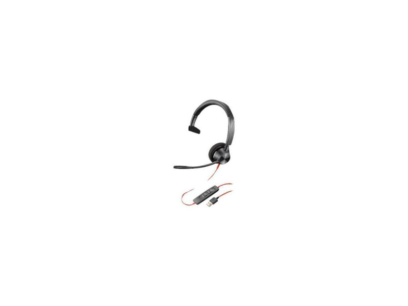 Poly - Blackwire 3310 - Wired, Single Ear (Mono) Headset (Plantronics) with Boom
