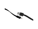 4FT FLAT LIGHTNING USB CABLE BLACK