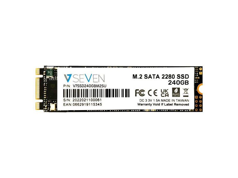 V7 V7SSD240GBM2SU 240 GB Solid State Drive M.2 Internal SATA SATA/600 TAA