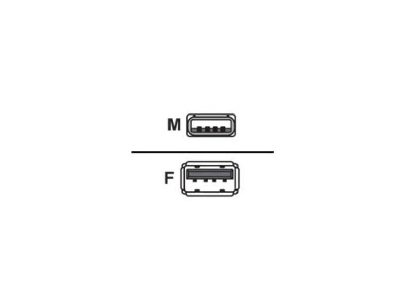 AddOn 3M USB 2.0 A To USB 2.0 A Male To Female Cable Black USBEXTAA3MF