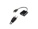 4XEM 4XHDMIVGAAB HDMI to VGA Adapter With 3.5mm Audio Cable - Black