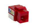 4XEM 10 pack Cat5e RJ45 Keystone Jack UTP 110-Type Red 4XKJC5ERD10PK
