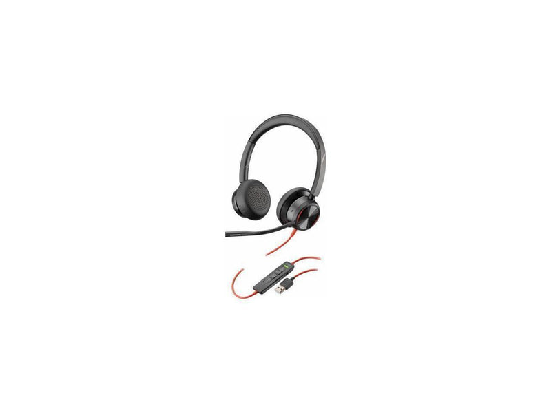 HP POLY Black wire 8225 USB-A Headset TAA-US Model 7E2K5AA