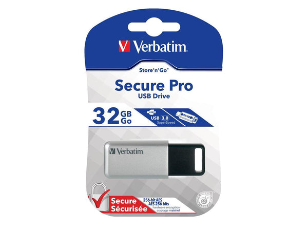 Verbatim Store 'n' Go Secure Pro 32GB USB Flash Drive Model 98665