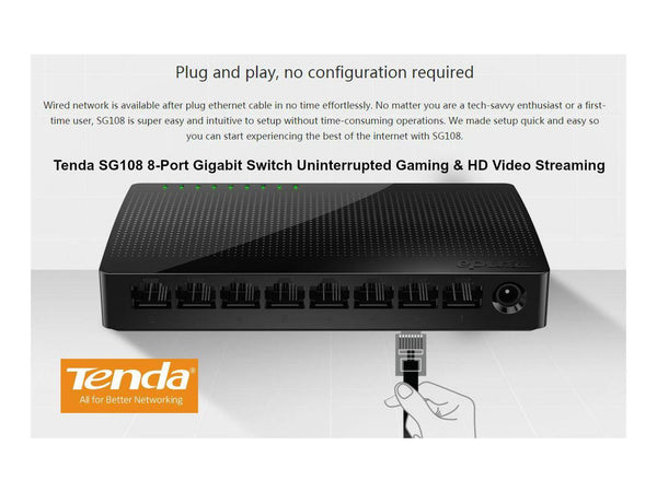 TENDA SG108 8-Port Gigabit Desktop Switch