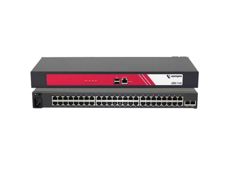 Opengear 7148 Console Server, 48 Serial Cisco Straight, Single AC Power, 2x