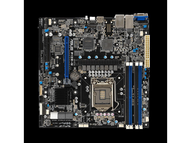 Intel® Xeon® E-2300 LGA 1200 Micro-ATX server motherboard with four DIMM and one