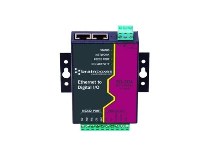 Brainboxes Ethernet to Digital + RS232 + Switch