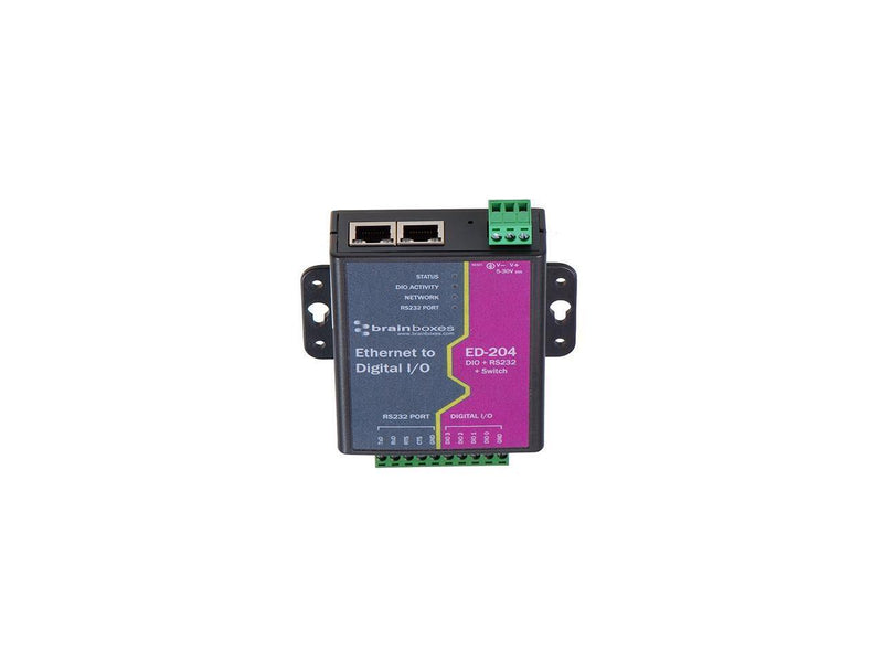 Brainboxes Ethernet to Digital + RS232 + Switch