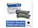 Brother TN-850 Toner Cartridge Black 2 Pack in Retail Packaging