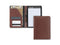 Samsill Contrast Stitch Leather Padfolio 6 1/4w x 8 3/4h Open Style Brown 71736