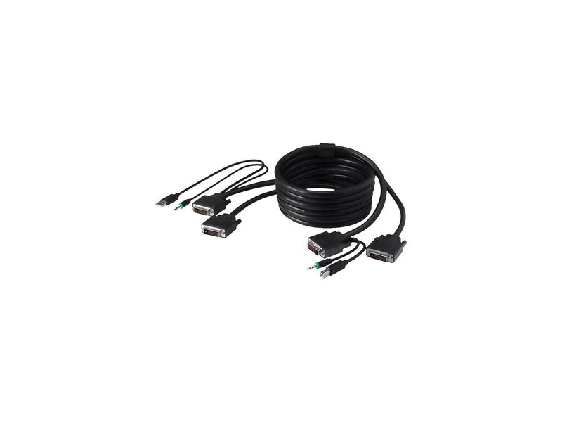Belkin Dual DVI-D + USB A/B + Audio Combo Cable 6' F1D9014B06T