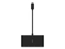 Belkin AVC004BK-BL USB-C Multimedia + Charge Adapter for Notebook - 100 W - USB