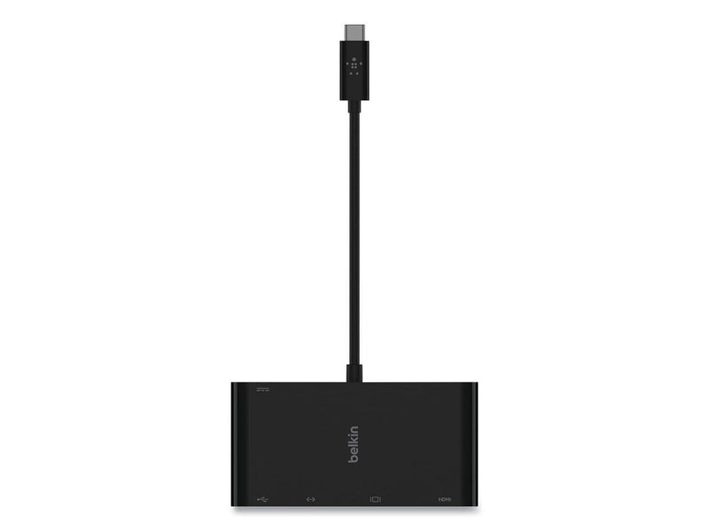 Belkin AVC004BK-BL USB-C Multimedia + Charge Adapter for Notebook - 100 W - USB