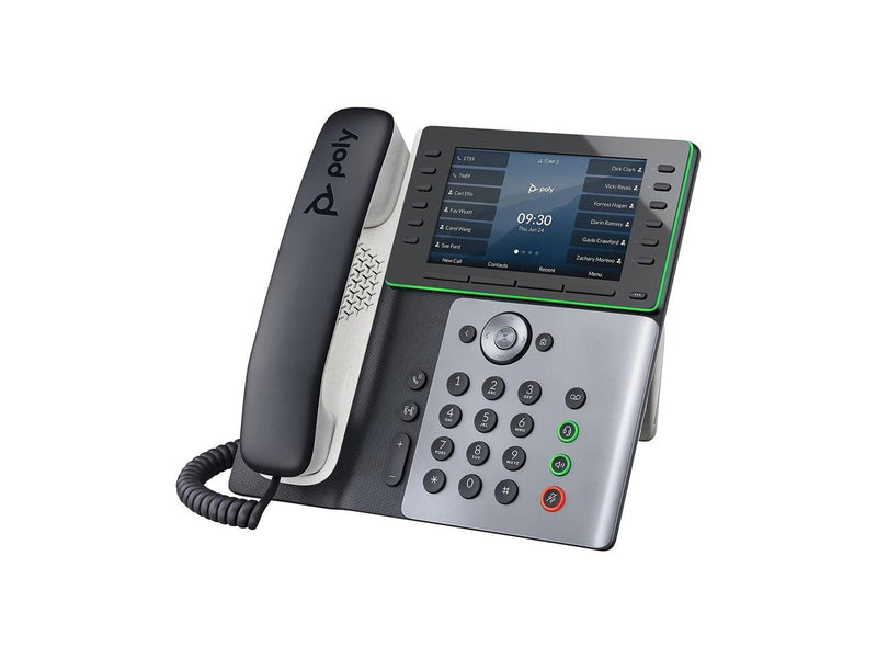 Poly Edge E500 48-Line Corded Conference Telephone Black/Silver (2200-87855-025)