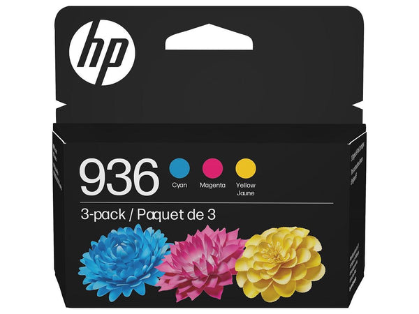 HP 936 Cyan/Magenta/Yellow Standard Yield Ink Cartridges 3/Pack (6C3Z3LN)
