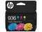 HP 936 Cyan/Magenta/Yellow Standard Yield Ink Cartridges 3/Pack (6C3Z3LN)