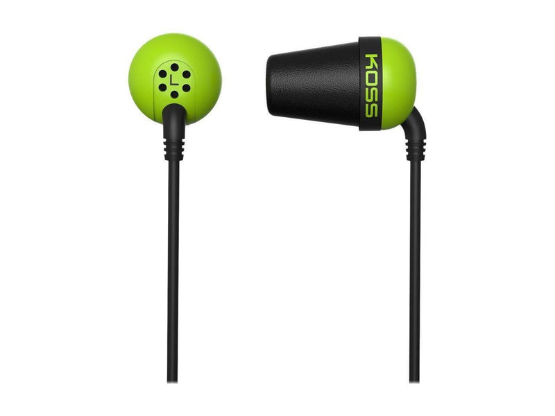 KOSS Green PLUGG Earbud Noise Isolating