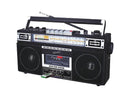 Supersonic SC-3201BT-BK Retro 4-band Radio And Cassette Player With Bluetooth