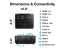 Optoma GT2400HDR 4200-Lumen Full HD Short-Throw Laser DLP Projector - Black