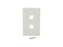 StarTech PLATE2WH StarTech.com Dual Outlet RJ45 Universal Wall Plate White - 2 x