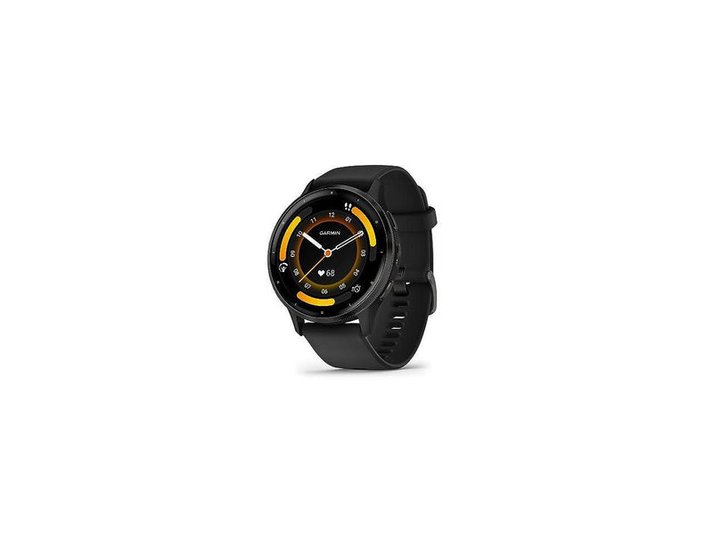 Garmin Venu 3 Slate Stainless Steel Bezel with Black Case and Silicone Band |