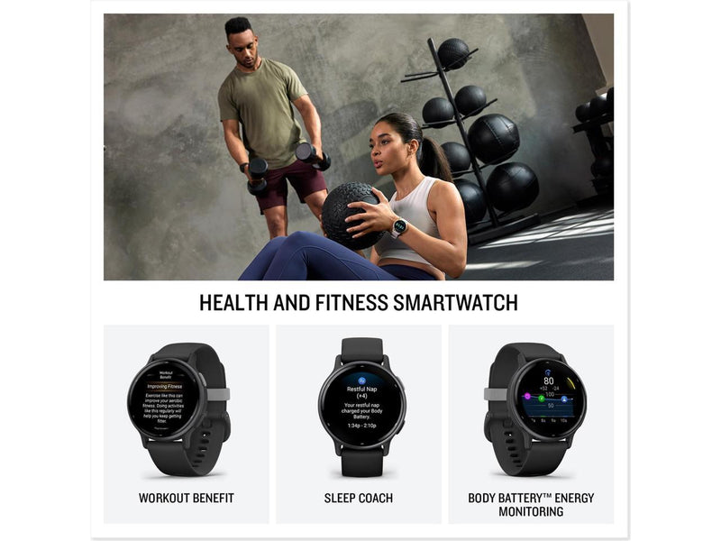 Garmin vívoactive 5, Health and Fitness GPS Smartwatch (Navy)