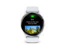 Garmin Venu 3 Silver Stainless Steel Bezel with Whitestone Case and Silicone