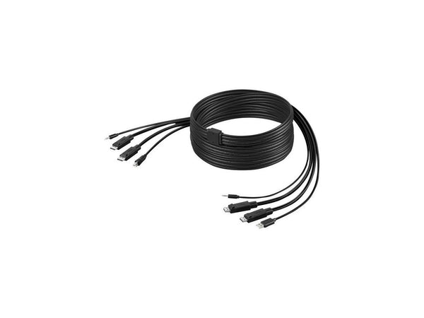 Belkin F1D9020B10T 10ft Dual Head DP/USB/Audio M/M KVM Combo Cable Black