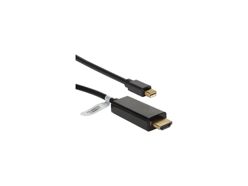 QVS MDPH-06BK 6Ft Mini Dispport/Thunderbolt To Hdmi Digital Video Black Cable