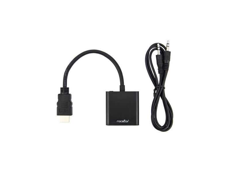 Rocstor Premium Hdmi To Vga + 3.5Mm Audio Adapter