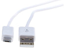 4XEM 4XMUSB10WH White Micro USB To USB Data/Charge Cable For Samsung/Kindle/HTC