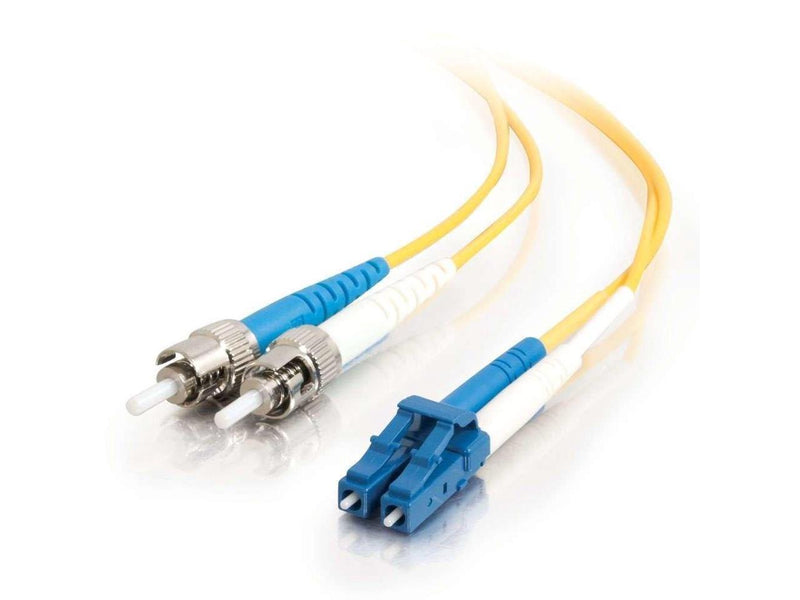 THIS IS AN 8M LC (MALE) TO ST (MALE) YELLOW DUPLEX RISER-RATED FIBER PATCH CABLE