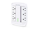 CyberPower CSB6WS 6-Outlet Essential Wall-Tap Surge Protector, White