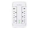 CyberPower CSP6WSUC 6-Outlet Wall-Tap Surge Protector with USB-A and USB-C Port