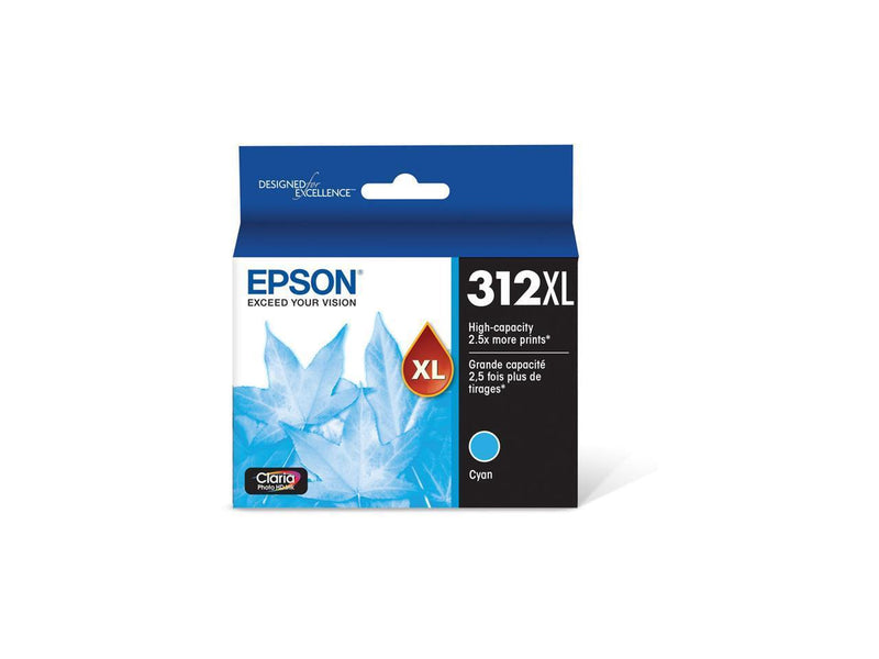 Epson T312XL Claria High Capacity Ink Cartridge for Inkjet Printer, Cyan