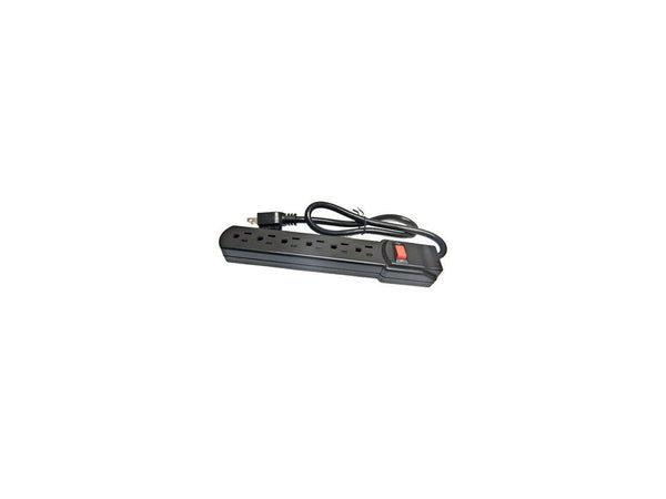 Comprehensive 6-Outlet Surge Protector with 6' Power Cord, Black #CPWR-SP6-6B