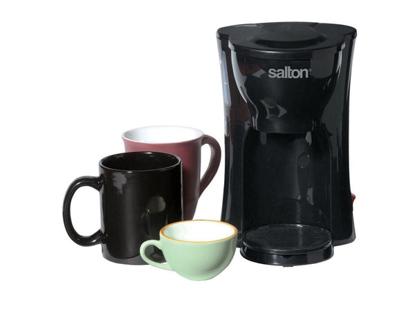 Salton 1-Cup Black Space Saving Coffee Maker FC1205