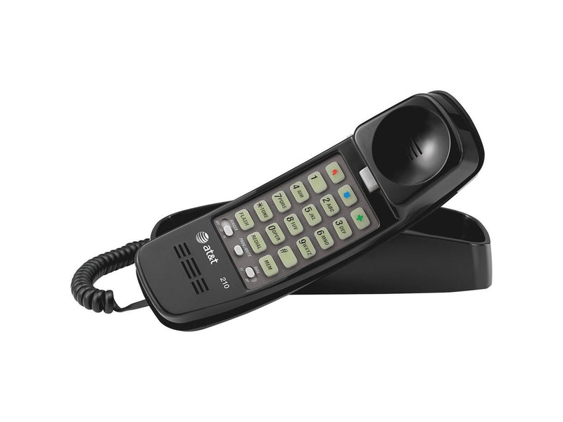 AT&T 210 Basic Trimline Corded Phone, Black