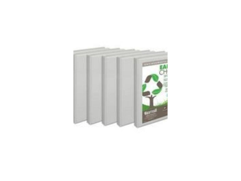 Samsill I08917 Earth's Choice View 1/2" Round 3-Ring Binder, White, 6/Pack