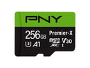 PNY 256GB Premier-X  microSDXC UHS-I/U3 A1 Memory Card with Adapter, Speed Up to