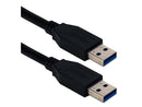 QVS CC2229C-03BK 3Ft Usb 3.0/3.1 Type A Male To Male 5Gbps Black Cable