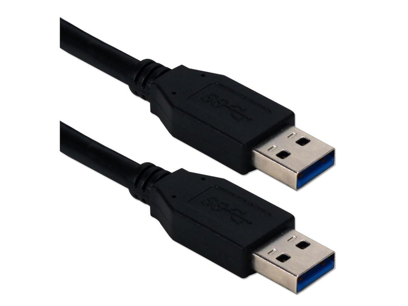 QVS CC2229C-03BK 3Ft Usb 3.0/3.1 Type A Male To Male 5Gbps Black Cable