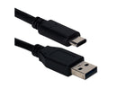 QVS 3.28ft USB-C to USB-A 2.0 Sync & Charger Cable - Black