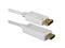 QVS DPHD-03W DisplayPort to HDMI 4K Digital A/V White Cable